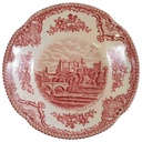 Dessertschale 13 cm Johnson Bros Old Britain Castles Rot gebraucht - sehr gut