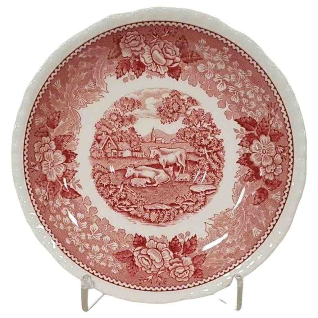 [45814975] Untertasse Schale klein 15 cm Adams English Scenic Rot gebraucht - sehr gut
