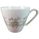 Kaffeetasse Tasse Goldrand Edelstein Bavaria Blumendekor 24179 Blumen gebraucht - gut