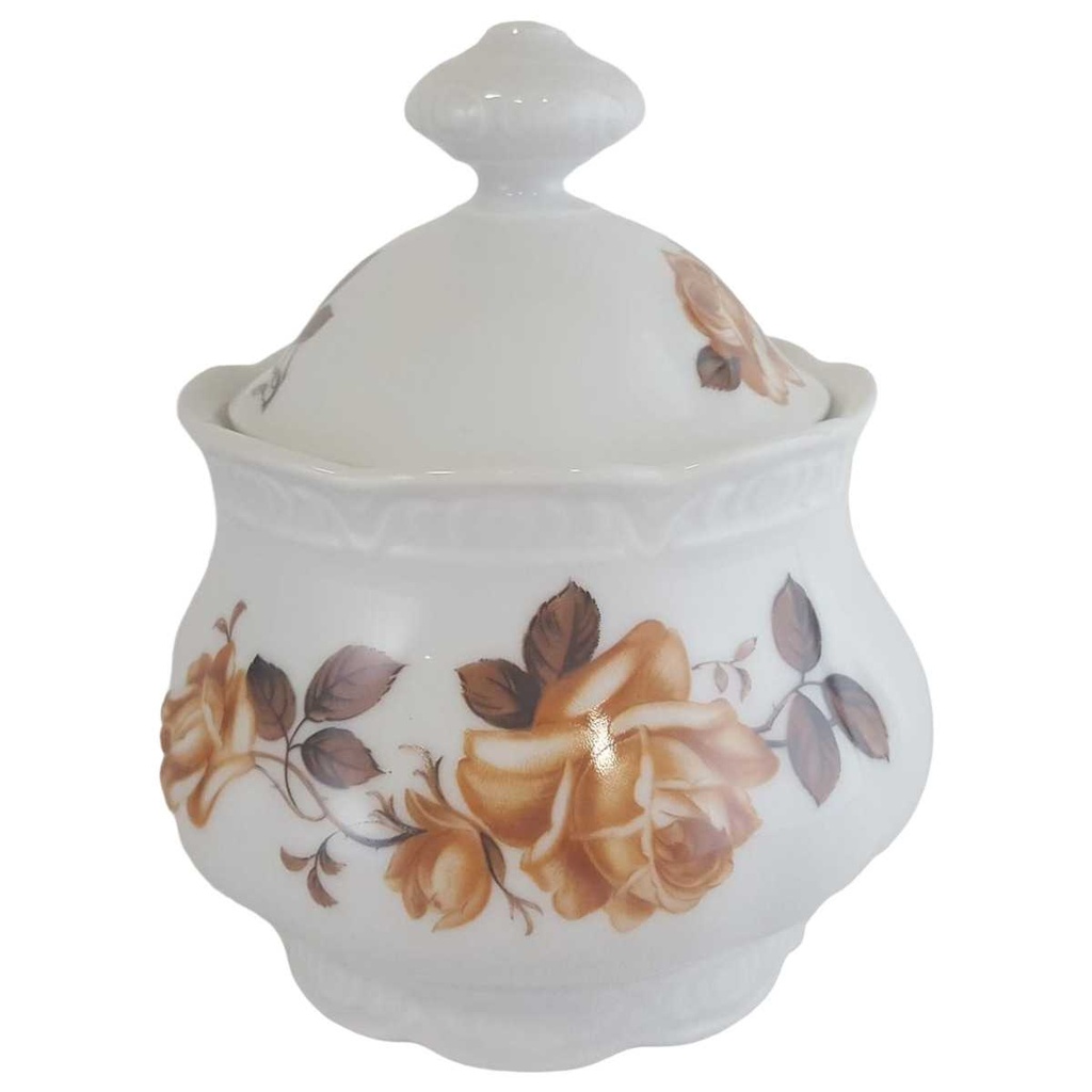 [4581505] Zuckerdose Mitterteich Form 110 Braune Rose gebraucht - sehr gut