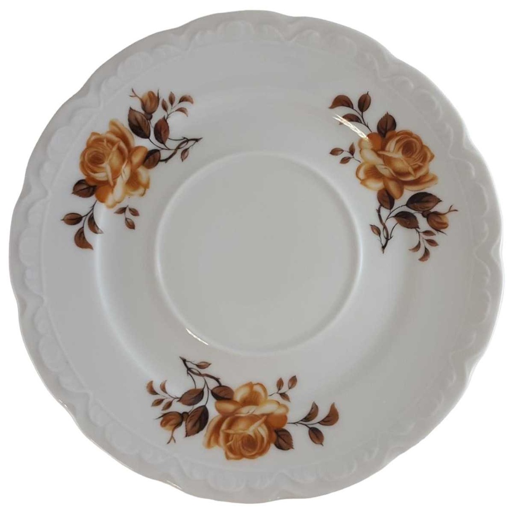 [4581509] Untertasse für Suppe 17,3 cm Mitterteich Form 110 Braune Rose gebraucht - sehr gut