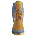 Figur Skulptur Weha Kunst Engel singend Weihnachtsengel Flügel pastellblau H 7,2 cm