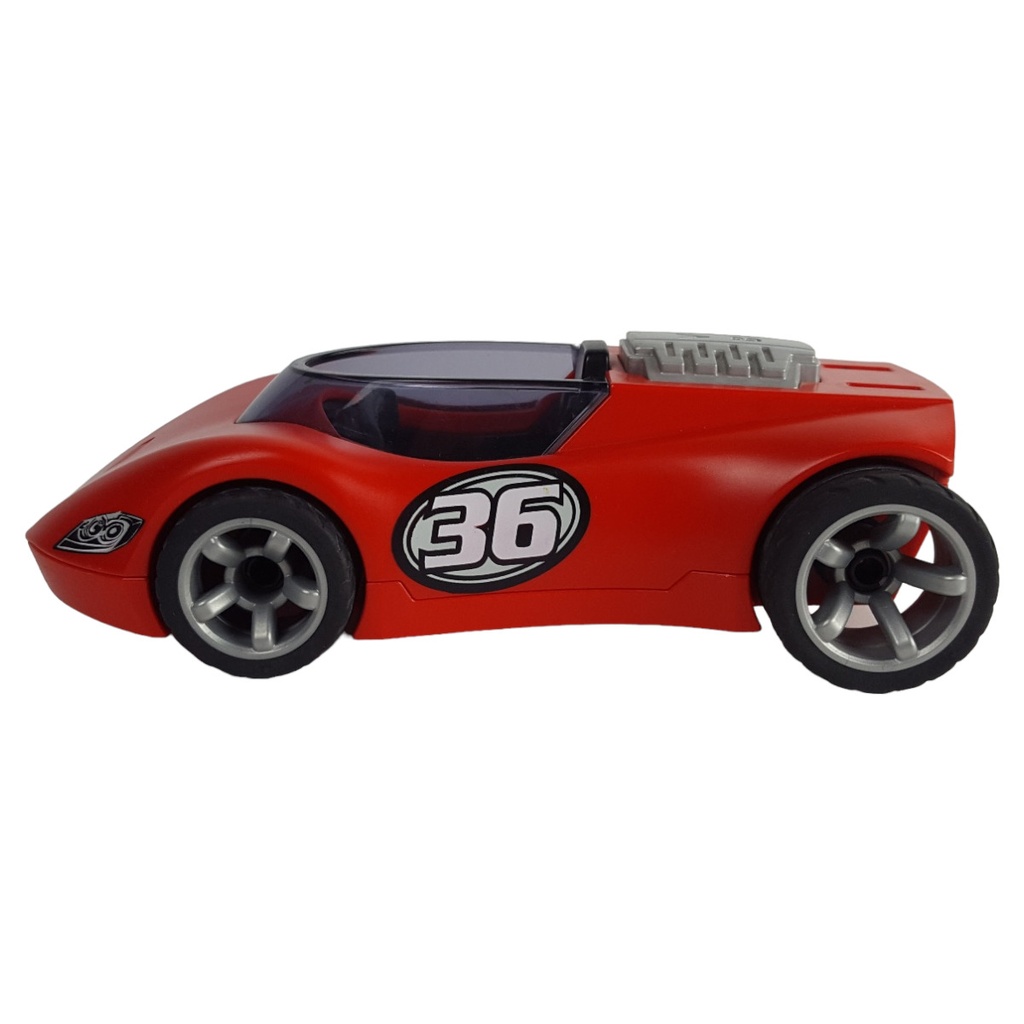 [458151538] Playmobil Rennwagen Rot Rückziehmotor 18,5x10 cm.