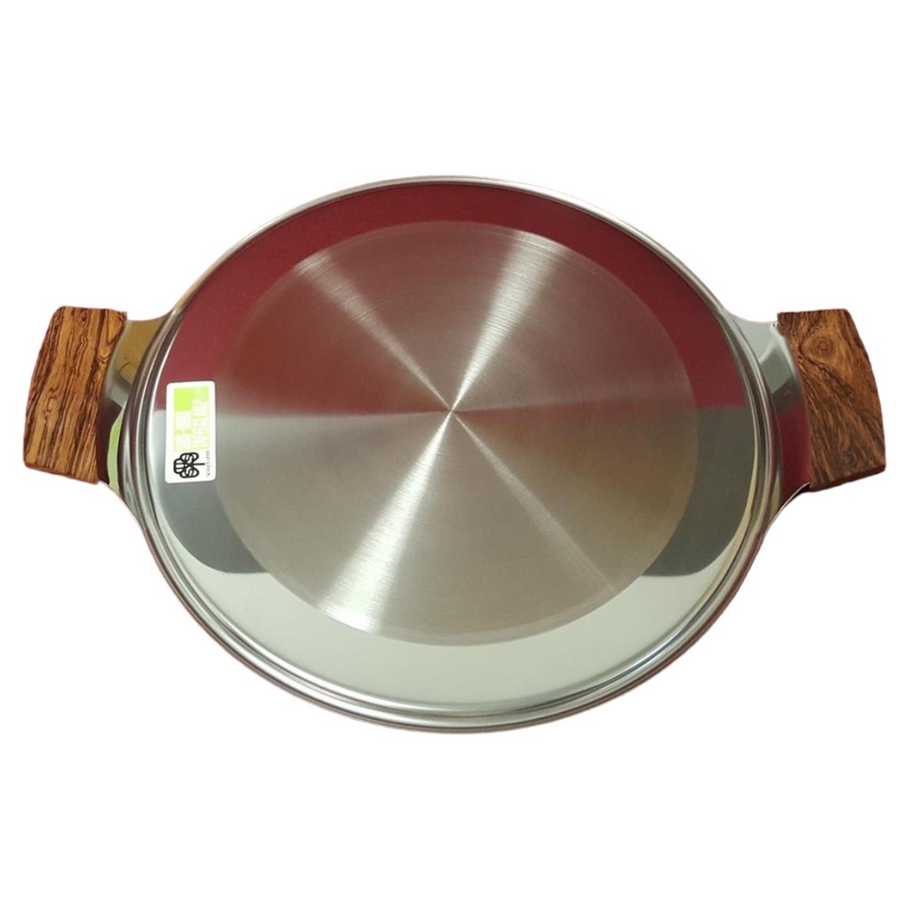 [45815177] Sus Inox Tortenplatte Edelstahl mit Palisandergriffen 38 cmx30 cm in OVP