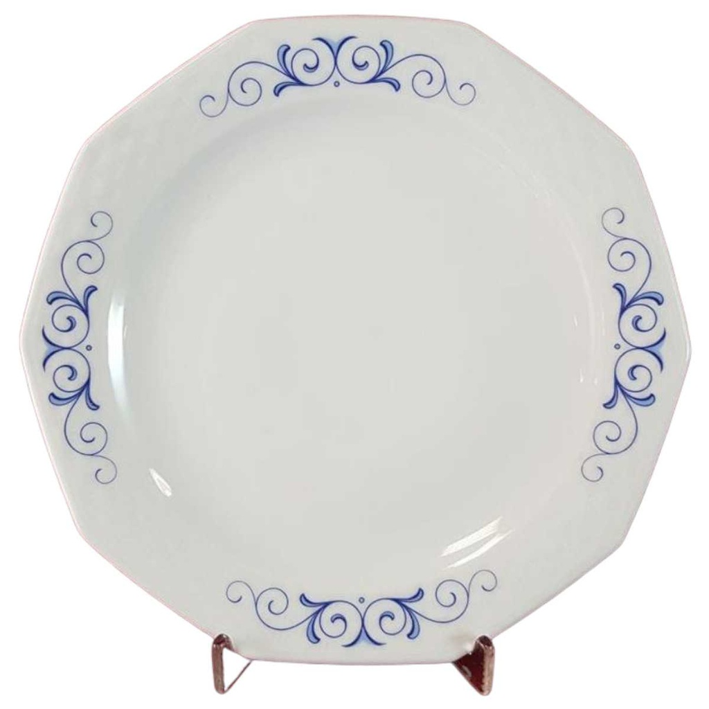 [45815194] Kuchenteller Dessertteller Frühstücksteller 19,8 cm Winterling Röslau Rautenrelief Blaudeckor eckig Blau