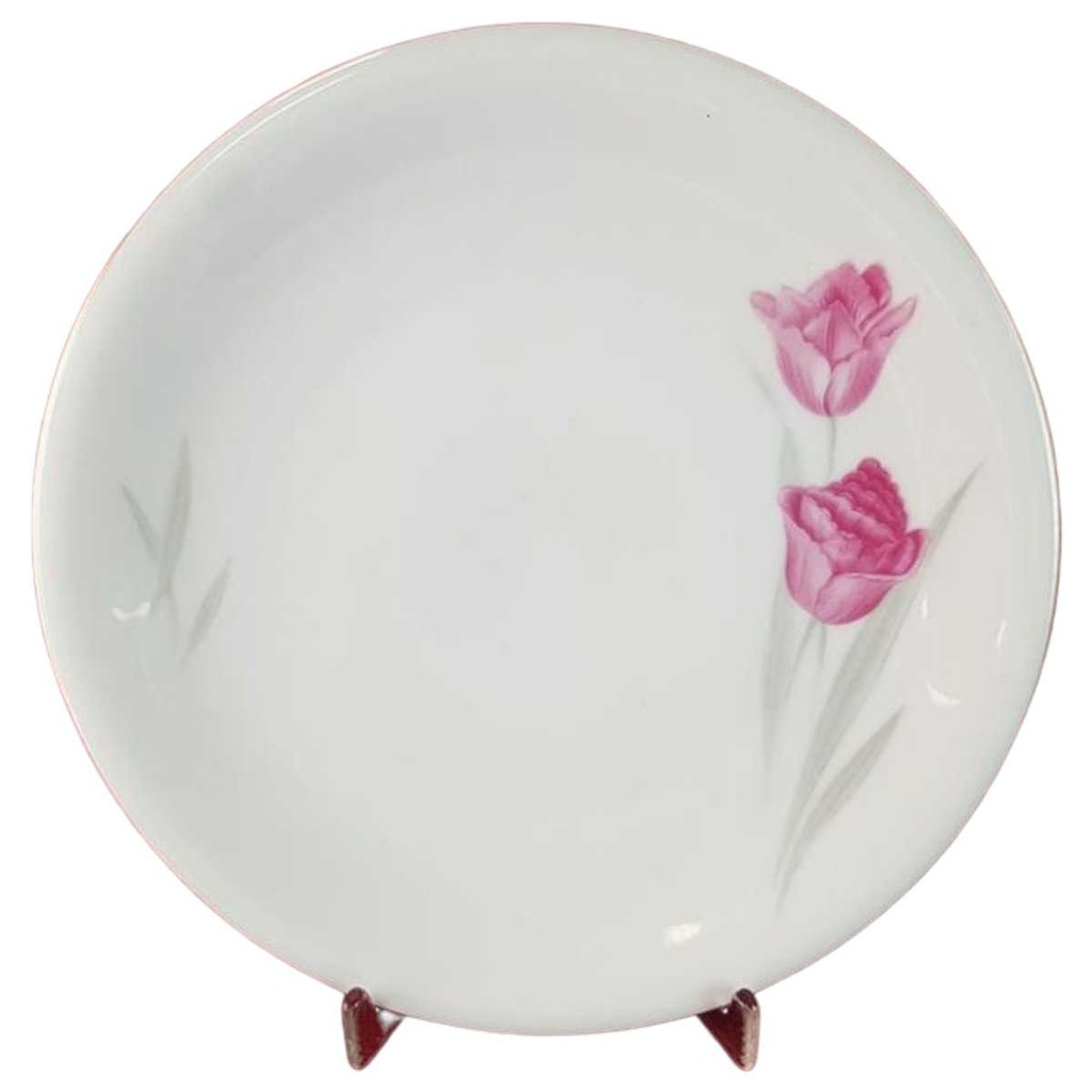 [45815247] Kuchenteller Dessertteller Frühstücksteller Goldrand 19,8 cm Zeh Scherzer Rote Rose mit gebraucht - gut
