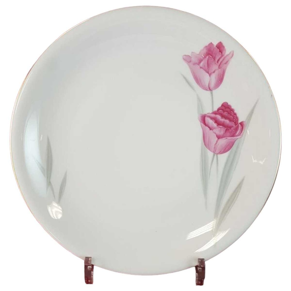 [45815248] Speiseteller Essteller Goldrand 24,7 cm Zeh Scherzer Rote Rose mit gebraucht - akzeptabel