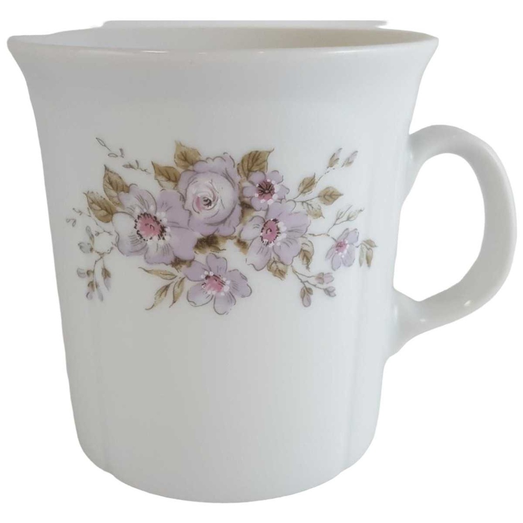 Kaffeetasse Tasse Arzberg Corso lila Blüten gebraucht - sehr gut
