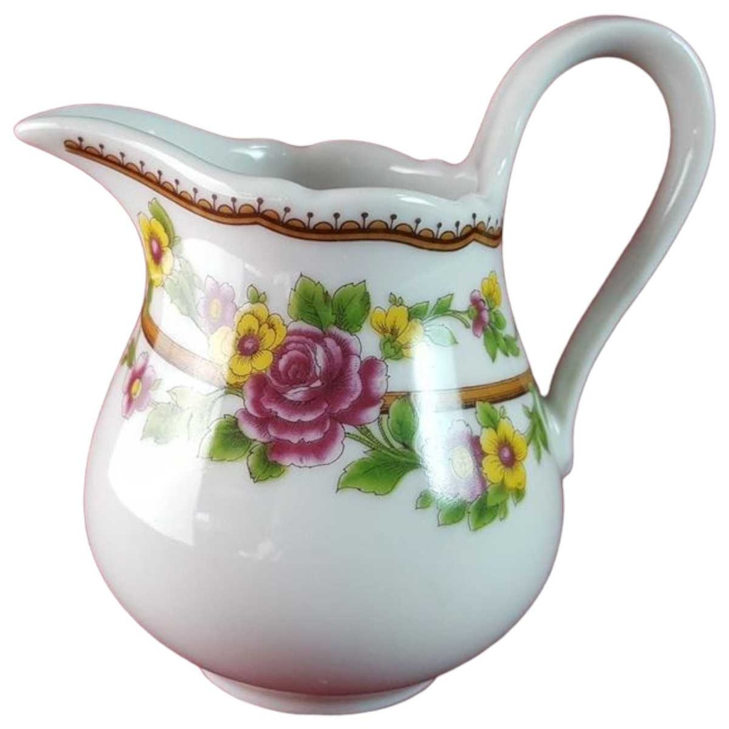 [45815448] Milchkännchen Schaller bunte Blumendekor mit Grünrand Blumen gebraucht - gut