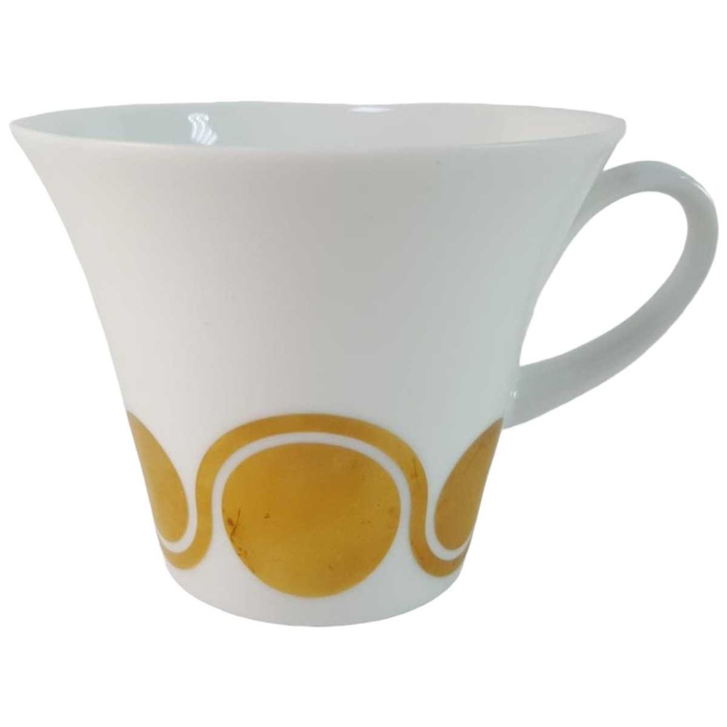 [45815746] Kaffeetasse Tasse Golddekor Hutschenreuther weiß braun gebraucht - sehr gut