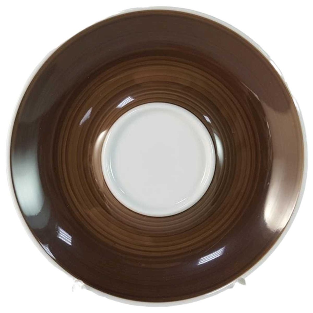 [45815747] Untertasse für Kaffee Golddekor Hutschenreuther weiß braun gebraucht - sehr gut