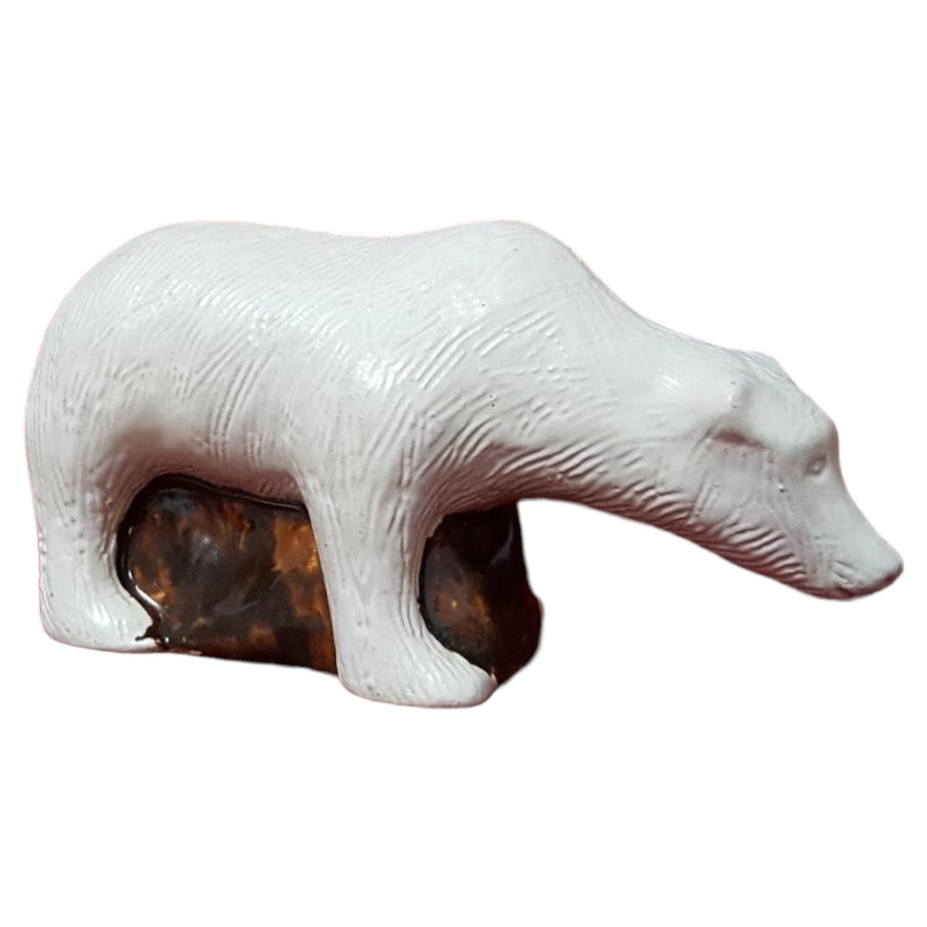 [45815814] Bär Figur Porzellan Deko L 13,8 cm