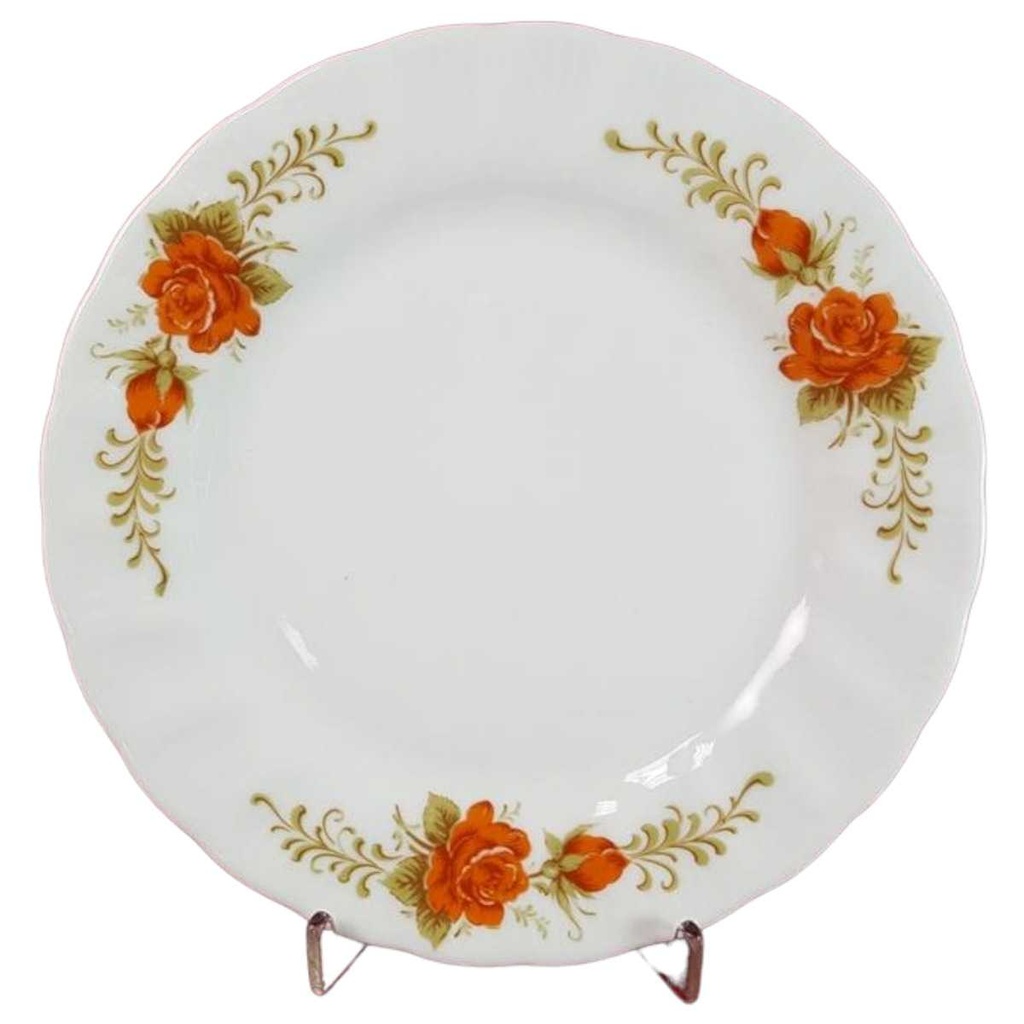[45816223] Kuchenteller Dessertteller Frühstücksteller 20 cm Winterling Kirchenlamitz Rillenrelief Orange Blume gebraucht - akzeptabel