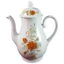 Kaffeekanne Kanne 1,4 L Winterling Kirchenlamitz Rillenrelief Orange Blume gebraucht - sehr gut
