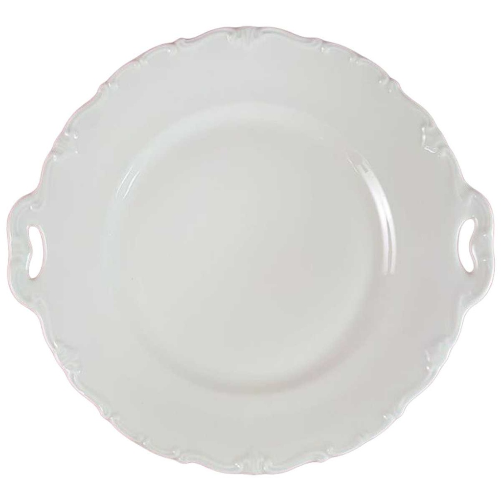 Servierplatte Tortenplatte Kuchenplatte Tortenständer mit Griffen Kaiser Porzellan Alka Kunst Beige Bavaria gebraucht - akzeptabel