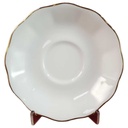 Untertasse für Kaffee Goldrand 14,3 cm Royal Vale Weiß mit gebraucht - sehr gut