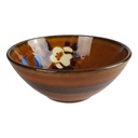 Schale 0,3 L 15,3 cm Schramberg Blumendekor braun Blumen gebraucht - gut