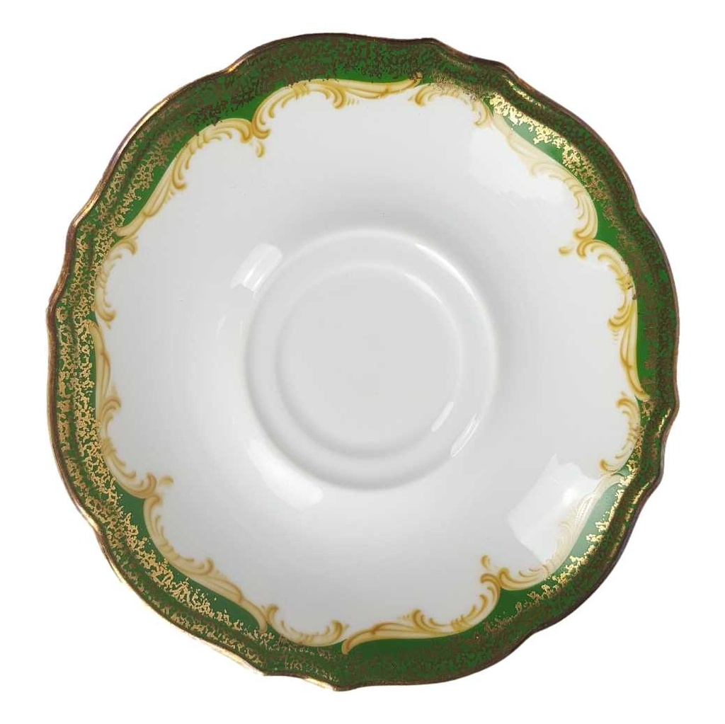 [458164152] Untertasse Goldrand 14,7 cm Winterling Röslau Blumendekor Blumen gebraucht - gut