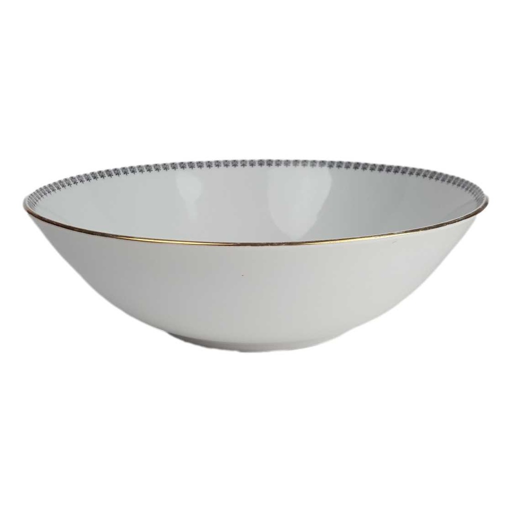Schüssel 23,2 cm Retsch Wunsiedel Form 4406 schwarz gold Dekor gebraucht - gut