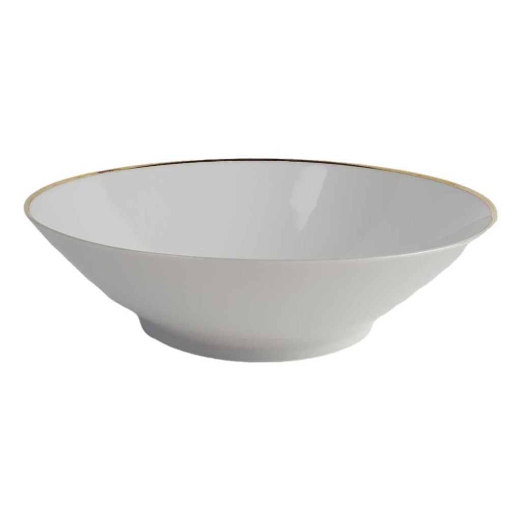 Schüssel Goldrand Golddekor 24 cm Seltmann Weiden Vohenstrauß Weiß gebraucht - gut