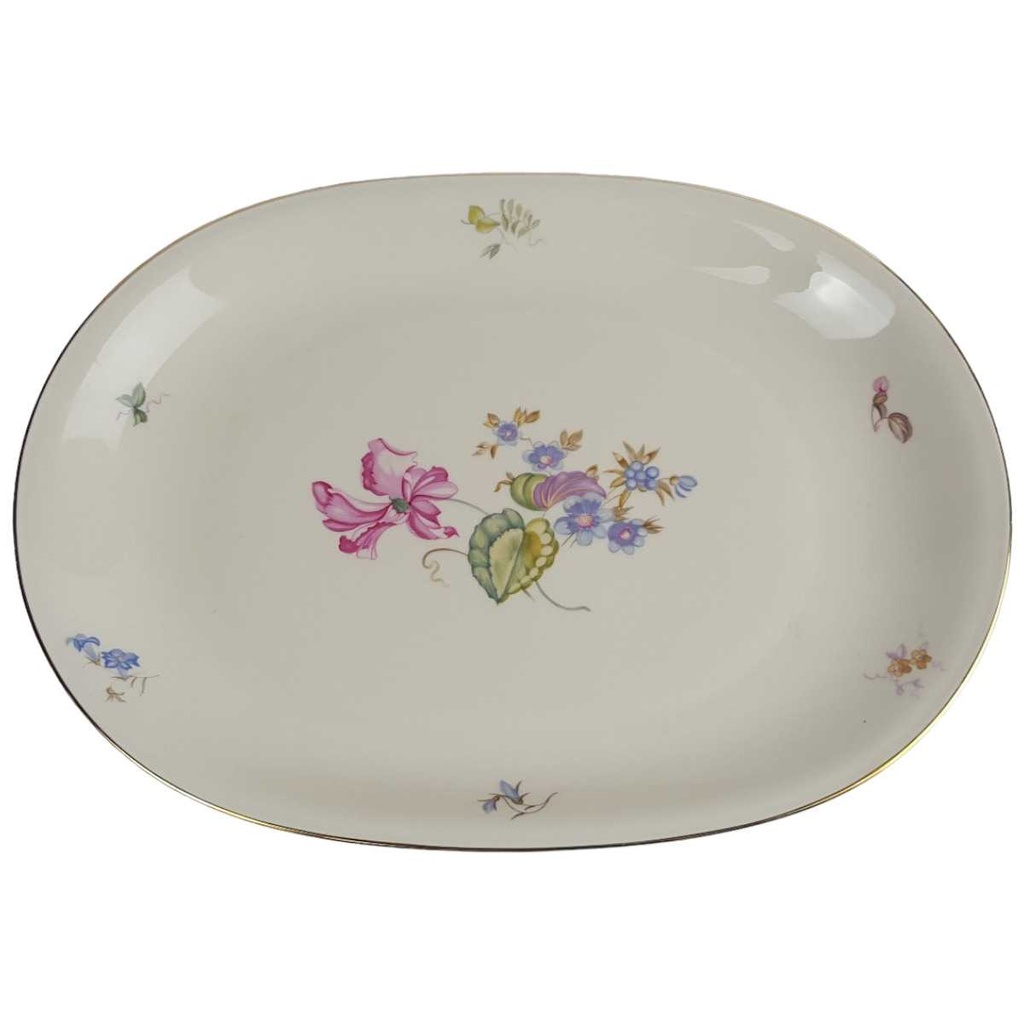 [458164269] Servierplatte Fleischplatte 36,8x26,5 cm Heinrich Anmut Orchidee Selb gebraucht - gut