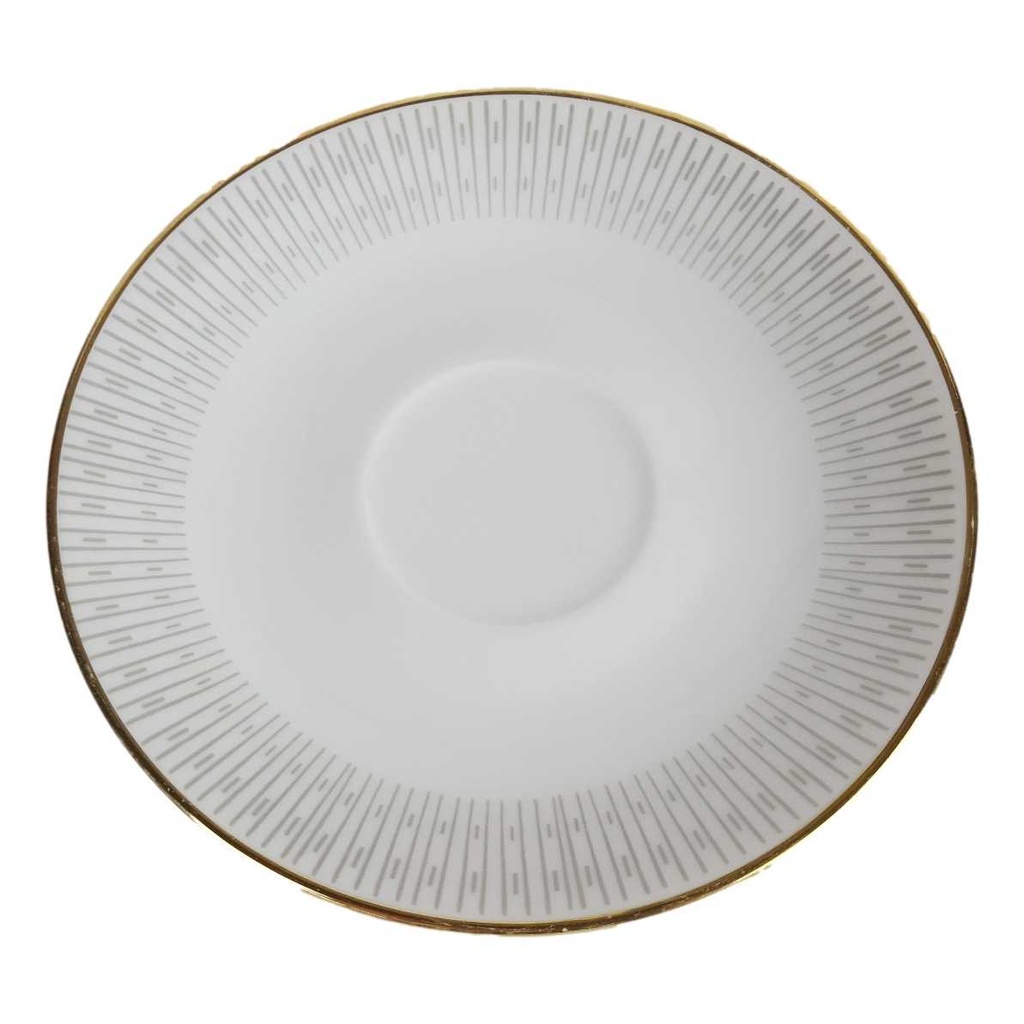 [458164368] Untertasse Goldrand 15 cm Winterling Kirchenlamitz grau Dekor gebraucht - gut