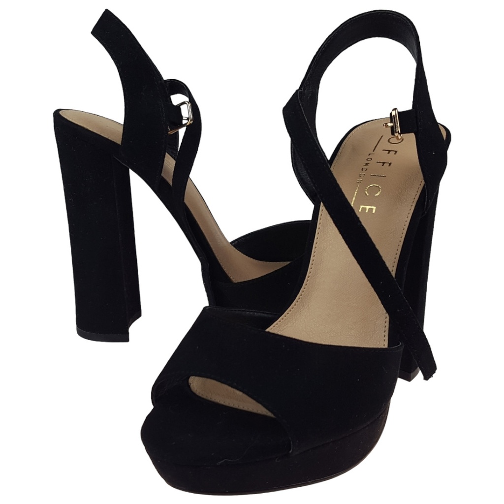 [458164483] Damenschuhe Sandalen Blockabsatz Gr. 38 Office London Schwarz