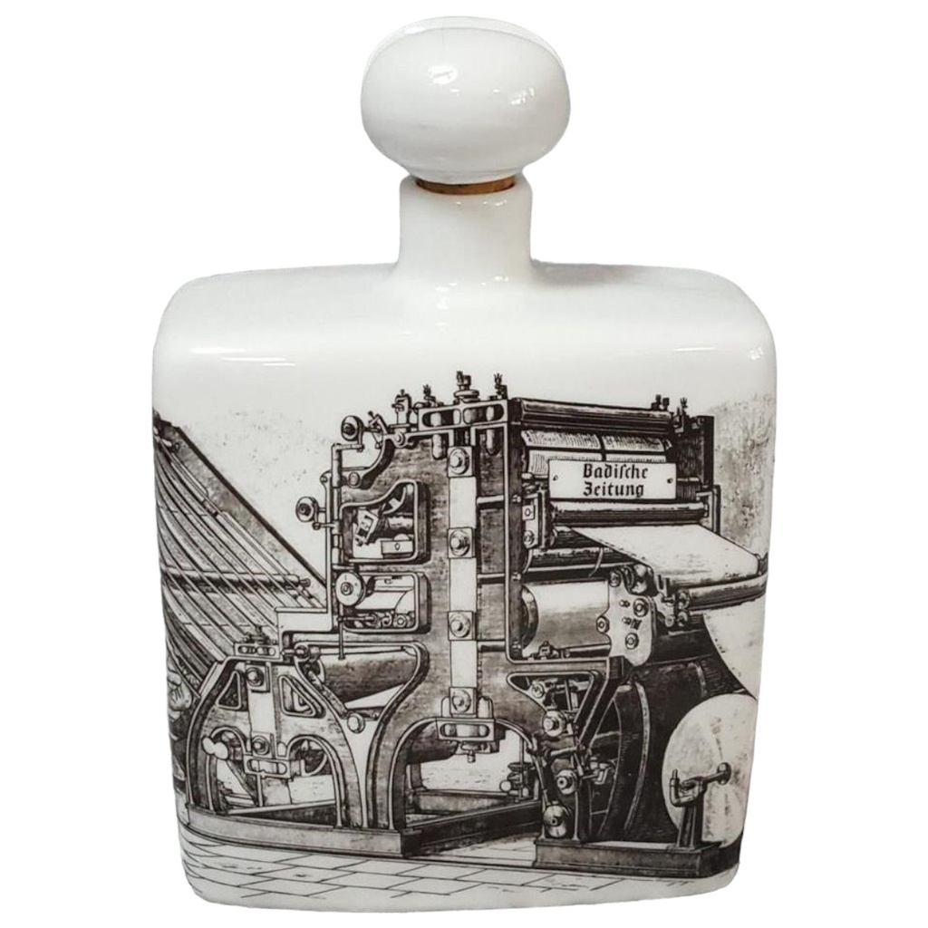 [45816572] Karl Nehmzow Altenkunstadt Keramik Flasche Badische Zeitung H 17 cm