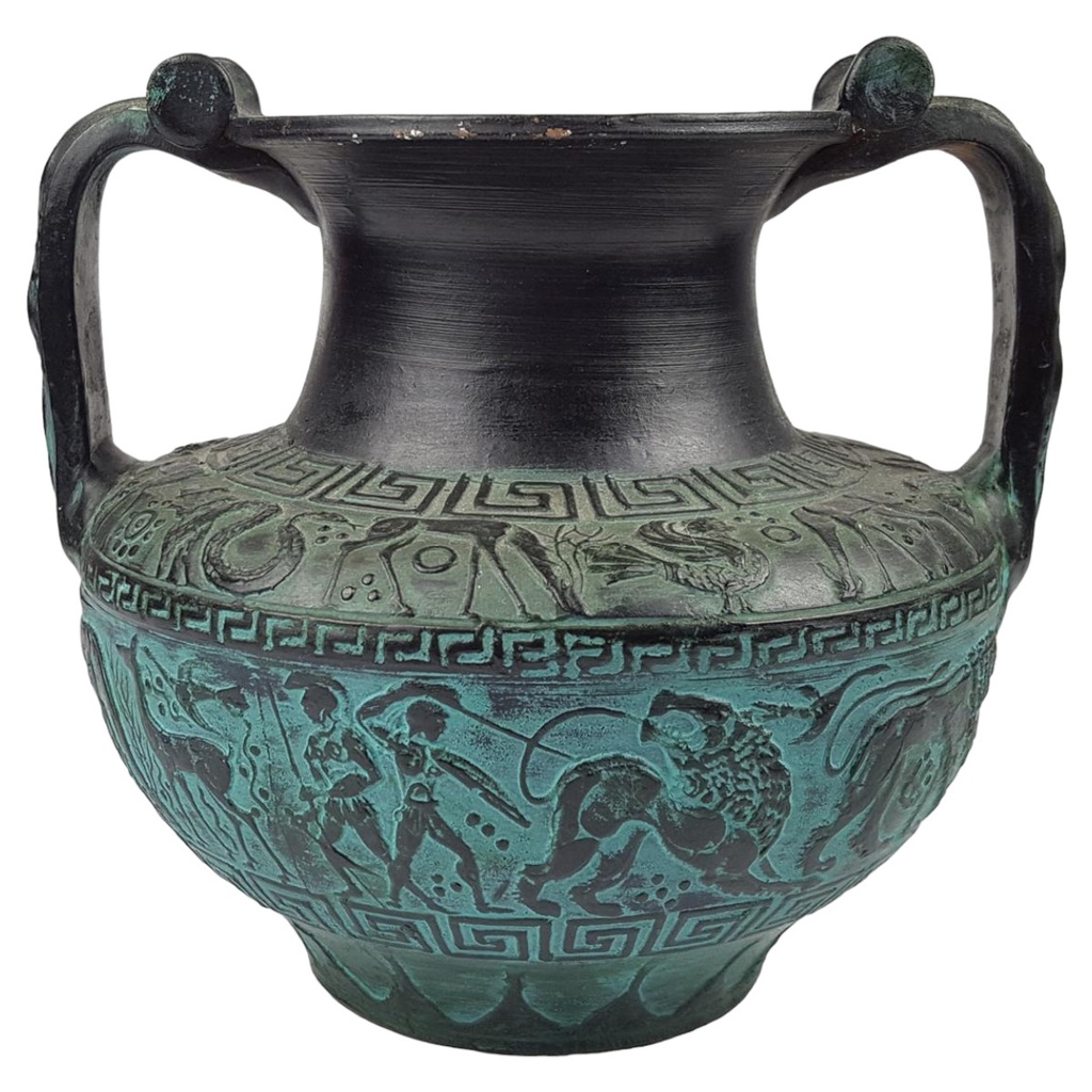 [458166003] Henkelvase Blumenvase dekorative Vase Made in Greece Steinzeug