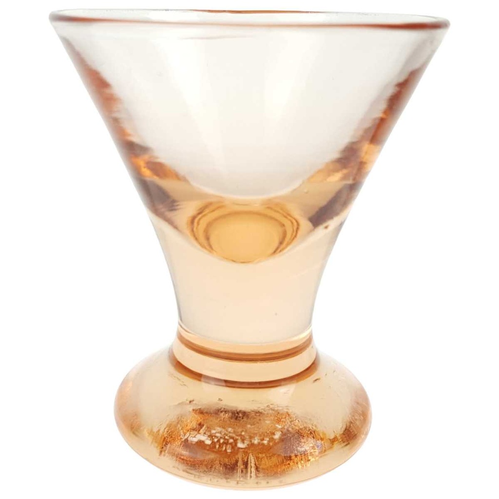 Schnapsglas H 6 cm Antik Rosé Rosa Glas