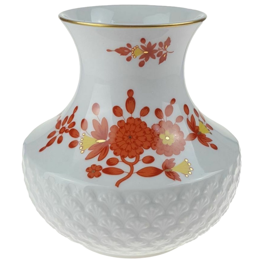 Blumenvase 15,3 cm Hutschenreuther Blumen gebraucht - sehr gut