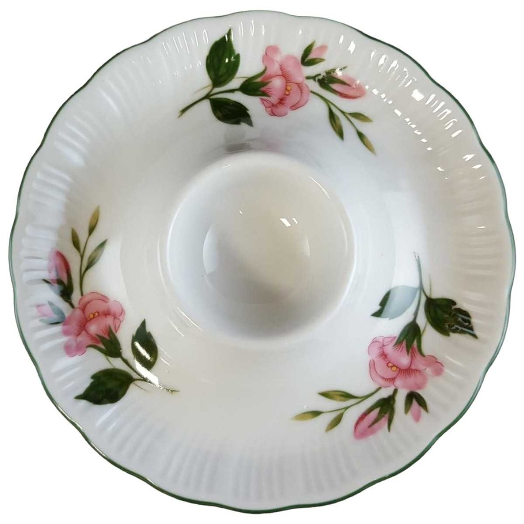 [4581662] Eierbecher mit Schalenablage Winterling Kirchenlamitz Wildrose Relief Form gebraucht - sehr gut