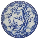 Kuchenteller Dessertteller 17 cm Japan China Kirschblüte Blau gebraucht - sehr gut