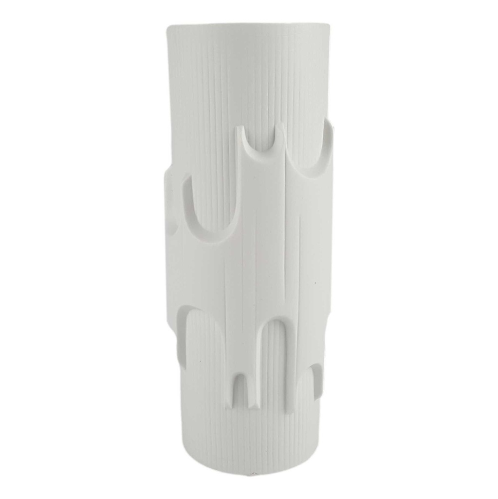 Vase Blumenvase 24,8 cm Zeh Scherzer Weiß gebraucht - defekt