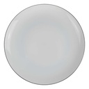 Speiseteller Essteller 24,6 cm Karolina Schwarzer Rand gebraucht - gut