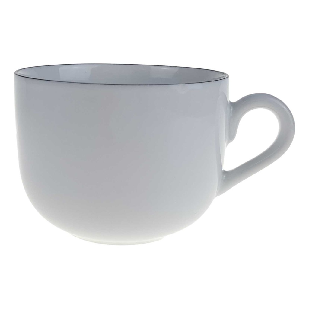[458167198] Kaffeetasse 0,2 L Karolina Schwarzer Rand gebraucht - akzeptabel
