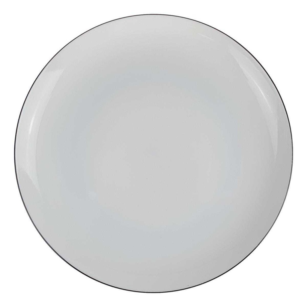 [458167206] Kuchenteller Dessertteller 19,5 cm Karolina Schwarzer Rand gebraucht - gut