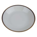 Suppenteller Goldrand 22,8 cm PMR Jaeger & Co Bavaria Blau Gold Dekor gebraucht - gut