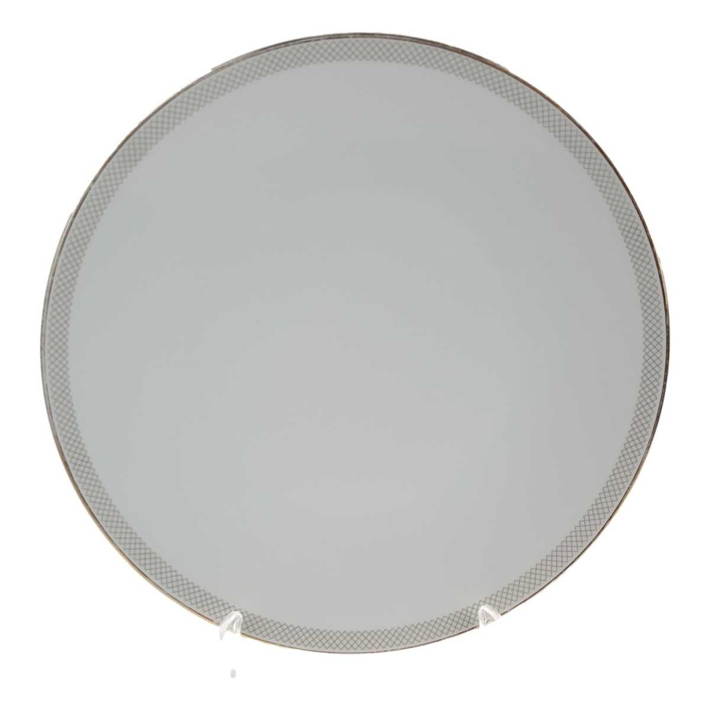 [458168060] Speiseteller Essteller Goldrand 24,9 cm Hutschenreuther Gloria Weiß gebraucht - gut