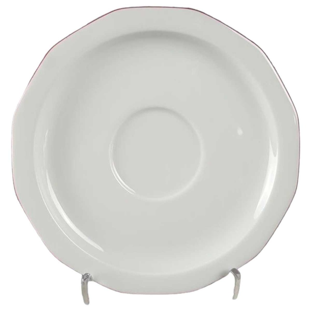 [45816815] Untertasse für Kaffee 15,2 cm Thomas Porzellan Festival Luzern roter Rand Rot gebraucht - gut