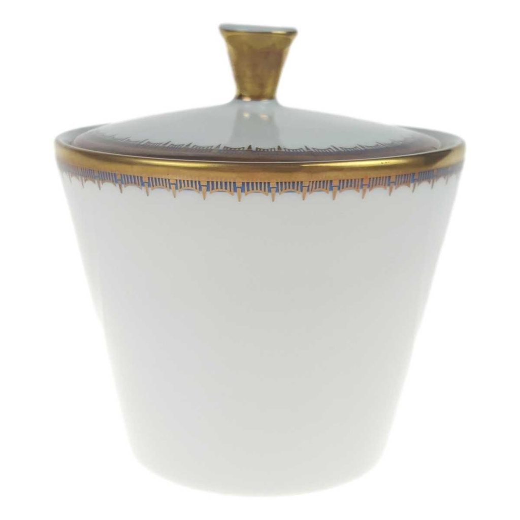[458168258] Zuckerdose Goldrand PMR Jaeger & Co Bavaria Blau Gold Dekor gebraucht - gut