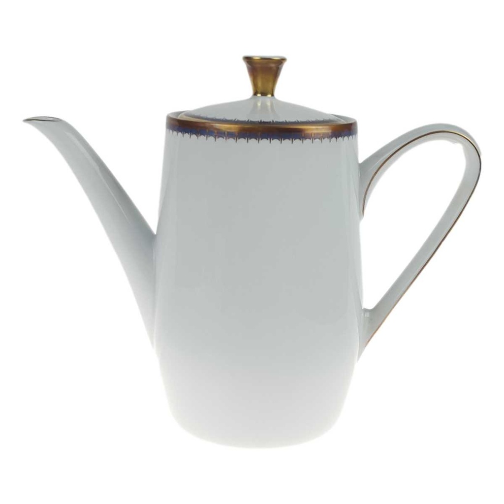 [458168259] Kaffeekanne Goldrand 1,2 L PMR Jaeger & Co Bavaria Blau Gold Dekor gebraucht - gut