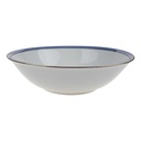 Schüssel Goldrand 23 cm Schaller Blauband weiß Bavaria gebraucht - gut