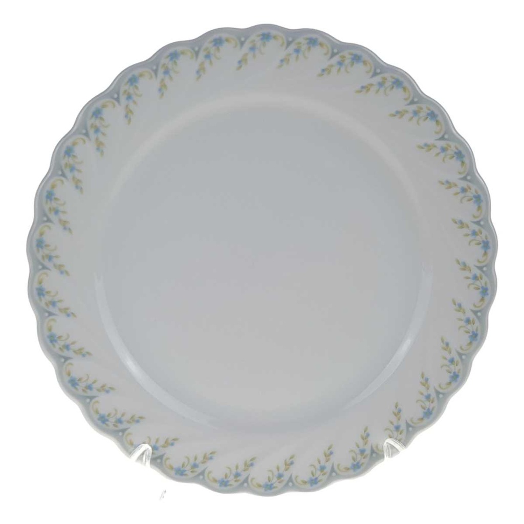 [458168281] Kuchenteller Dessertteller 19,5 cm Schirnding Bavaria Pallas Blaue Blumen Weiß Blumenranke gebraucht - gut