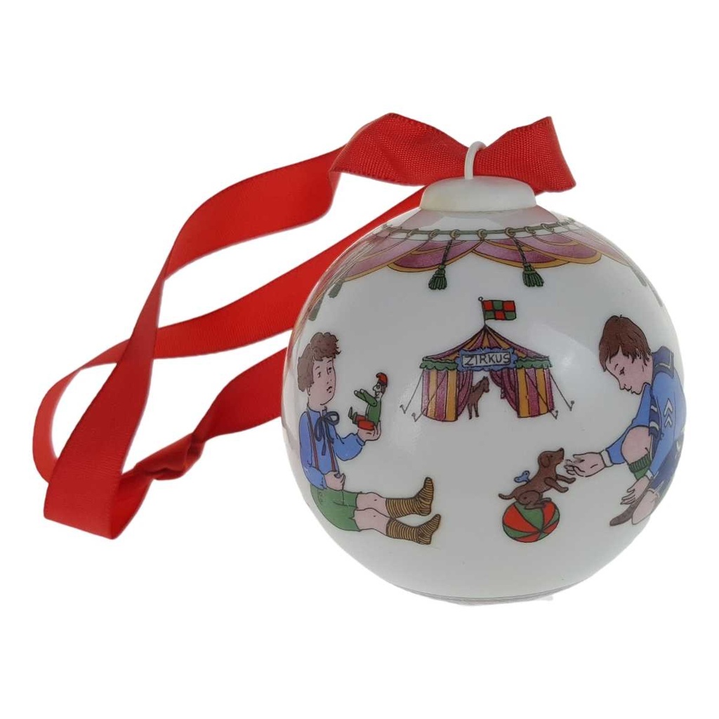 [458168380-1992] Weihnachtskugel Hutschenreuther 1992 Zirkus gebraucht - sehr gut