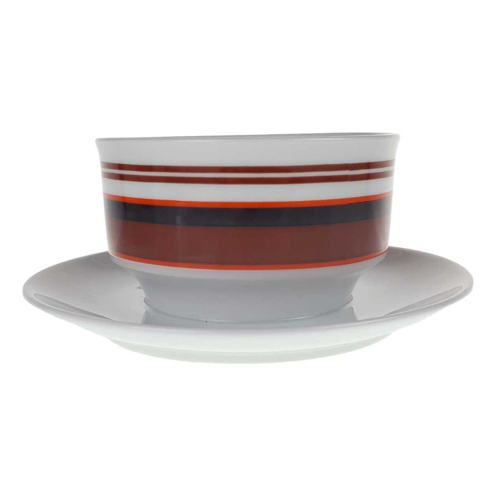 [458168418] Sauciere 1tlg 0,4 L Retsch Wunsiedel Retro braun orange schwarz gebraucht - gut