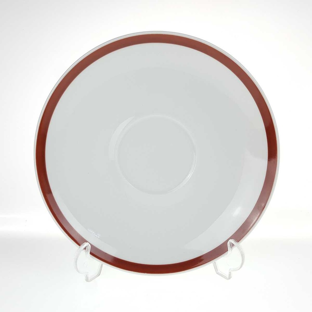 [458168420] Untertasse 16,7 cm Retsch Wunsiedel Retro braun orange schwarz gebraucht - gut