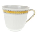 Kaffeetasse 0,2 L Seltmann Weiden Vohenstrauß Goldring graue Halbkreise gebraucht - gut