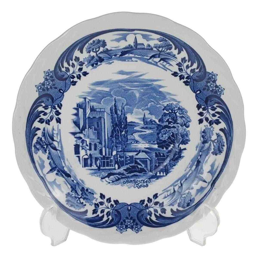 [458168459] Untertasse 15,8 cm Grindley Staffordshire Blau Scenes After Constable gebraucht - gut