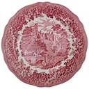 Kuchenteller Dessertteller 20,2 cm J & G Meakin England Haddon Hall Rot Historismus gebraucht - gut